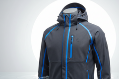 Waterproof tech jacket studio shot